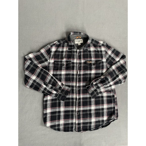 Field & Stream Plaid Long Sleeve Button Up Flannel Shirt Men's Medium - Picture 2 of 7